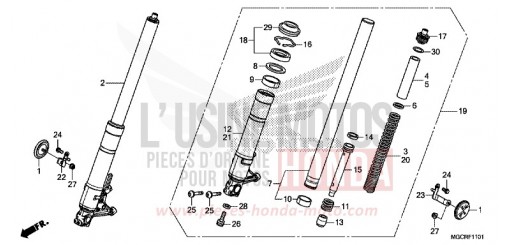 FORCELLA ANTERIORE (CB1100NA/NAD) CB1100NAJ di 2018